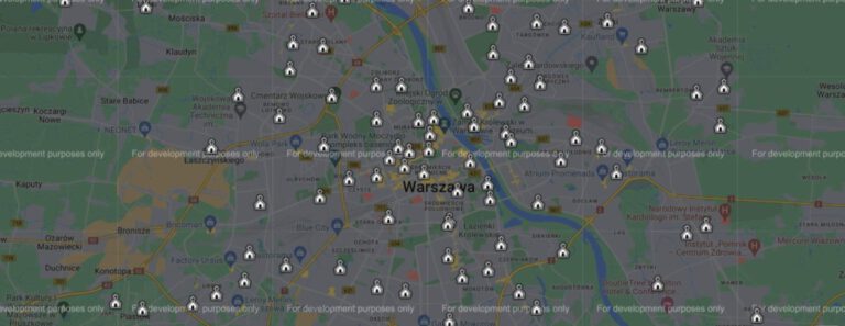 How Many Churches Are There In Poland Lonely Poland   Map Of Churches In Poland 2 768x297 