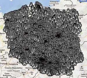 Map Of Churches In Poland 300x270 